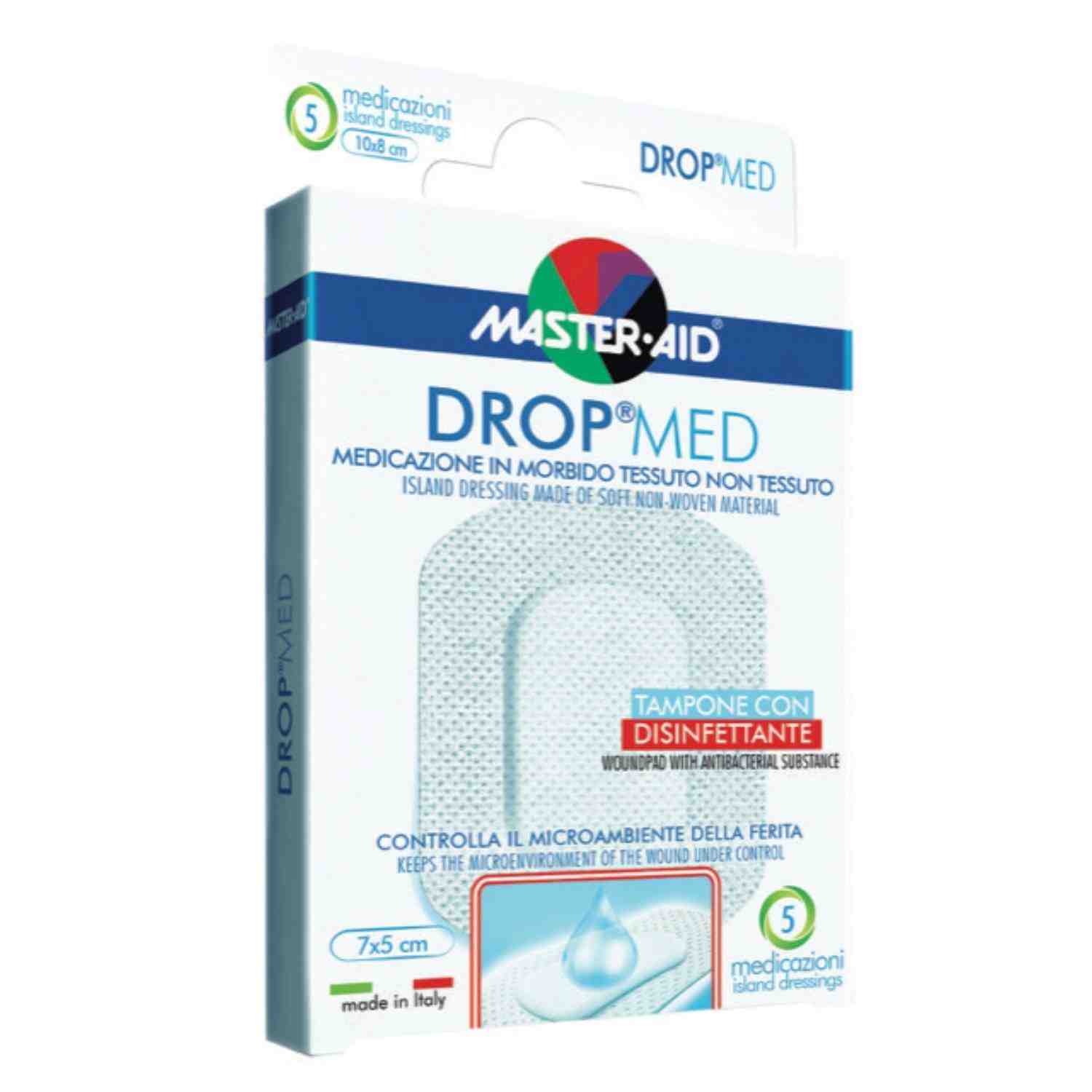 DROP®MED - steriler Wundverband mit antiseptischer Wundauflage - 5 x 7 cm